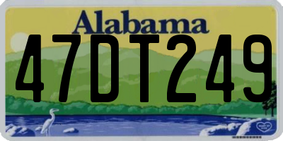 AL license plate 47DT249