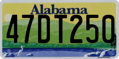 AL license plate 47DT250