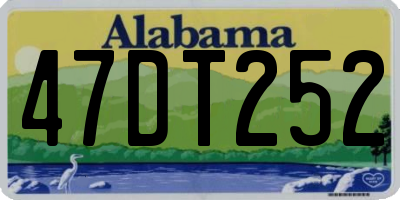 AL license plate 47DT252