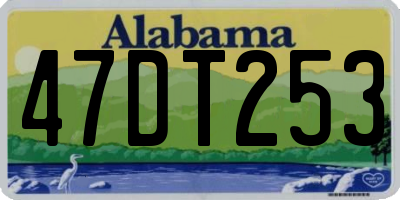 AL license plate 47DT253