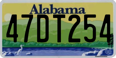 AL license plate 47DT254
