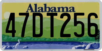 AL license plate 47DT256