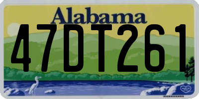 AL license plate 47DT261