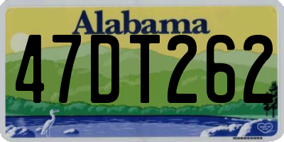 AL license plate 47DT262