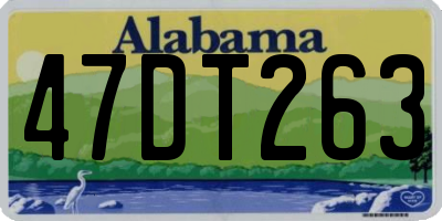 AL license plate 47DT263