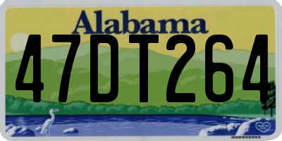 AL license plate 47DT264