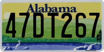 AL license plate 47DT267