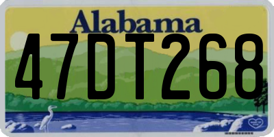 AL license plate 47DT268