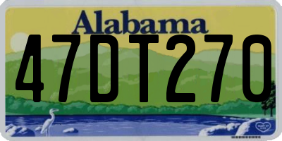 AL license plate 47DT270