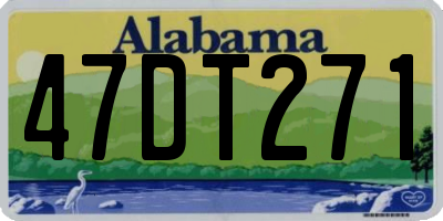 AL license plate 47DT271