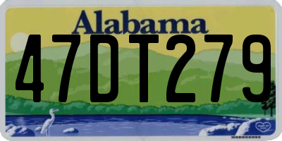 AL license plate 47DT279