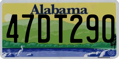 AL license plate 47DT290