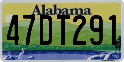 AL license plate 47DT291