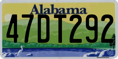 AL license plate 47DT292