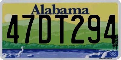 AL license plate 47DT294