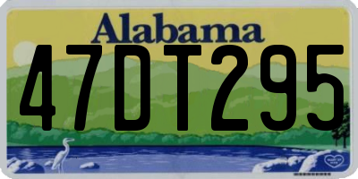 AL license plate 47DT295