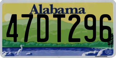AL license plate 47DT296