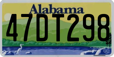 AL license plate 47DT298