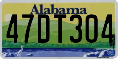 AL license plate 47DT304