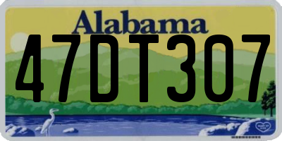 AL license plate 47DT307