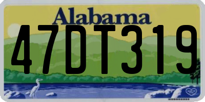 AL license plate 47DT319