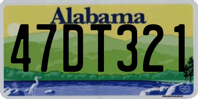 AL license plate 47DT321