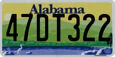 AL license plate 47DT322