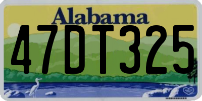AL license plate 47DT325