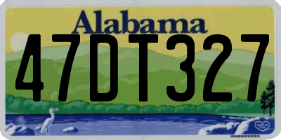 AL license plate 47DT327