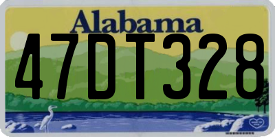 AL license plate 47DT328