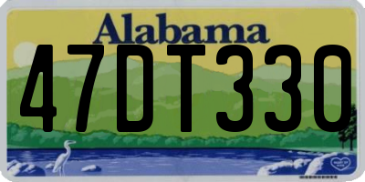 AL license plate 47DT330