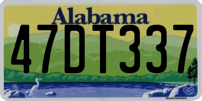 AL license plate 47DT337
