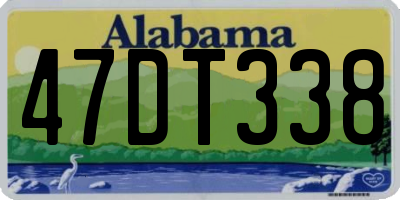 AL license plate 47DT338
