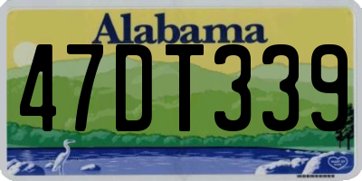 AL license plate 47DT339
