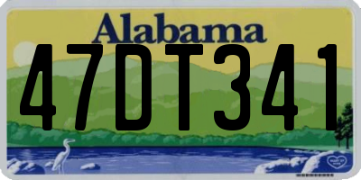 AL license plate 47DT341