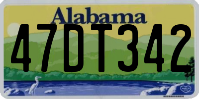AL license plate 47DT342