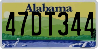 AL license plate 47DT344