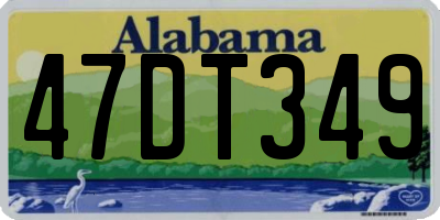 AL license plate 47DT349