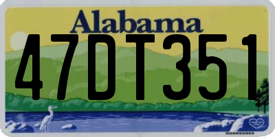 AL license plate 47DT351