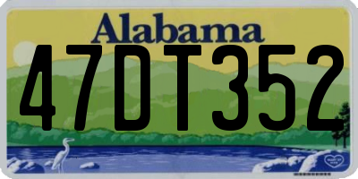 AL license plate 47DT352