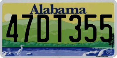 AL license plate 47DT355