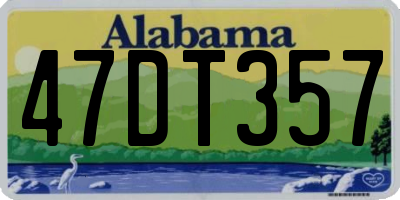 AL license plate 47DT357
