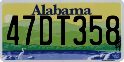 AL license plate 47DT358