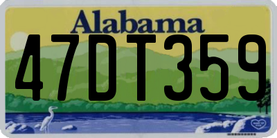AL license plate 47DT359