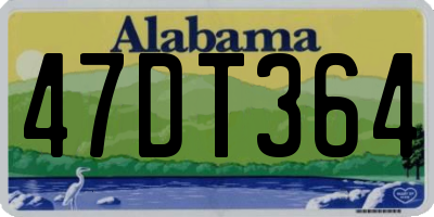 AL license plate 47DT364