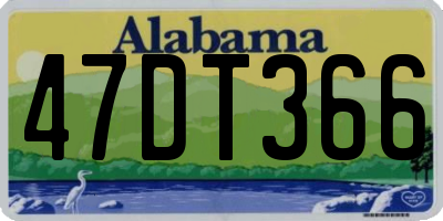 AL license plate 47DT366