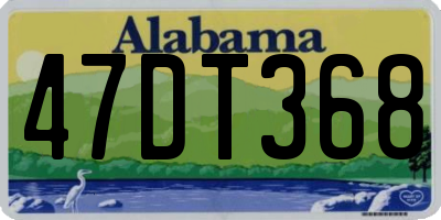 AL license plate 47DT368