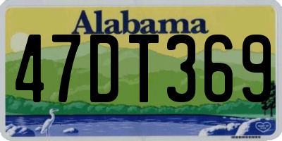 AL license plate 47DT369