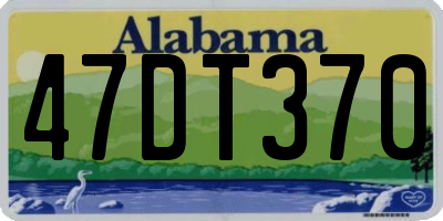 AL license plate 47DT370