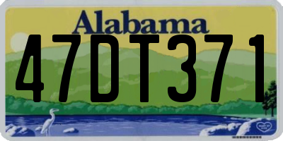 AL license plate 47DT371